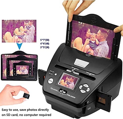 MYDLO Film Slide Scanner, Converts 35mm 135 110 126 Slides/Negatives to Digital JPG Photos