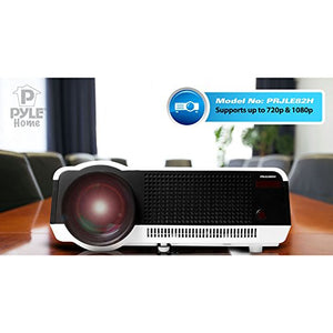 Pyle PRJLE82H LED HD Projector with 1080p Support Built-In Speakers and USB Flash Drive Memory Reader