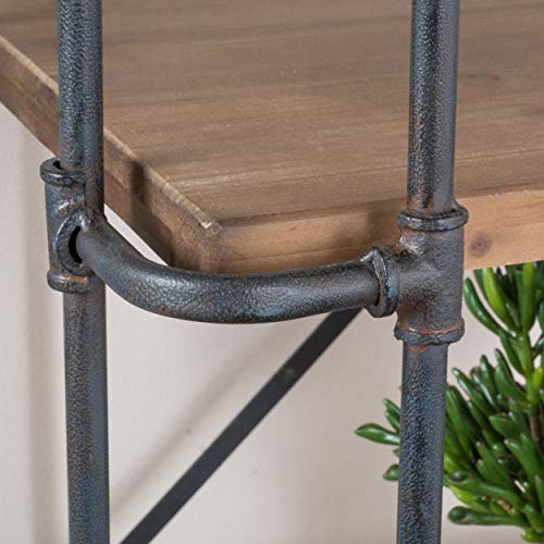 Christopher Knight Home 295968 Deal Furniture Cobek 5-Shelf Industrial Design Solid Wood Bookcase, Brown