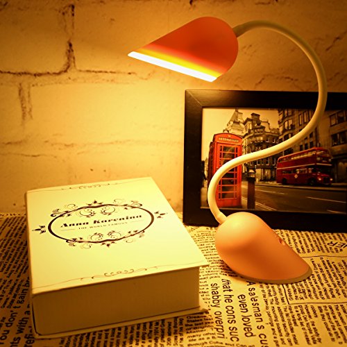 LUOYIMAN® Sensor LED Heart Lamp Outdoor Portable Lamp Deformable and Foldable Light Smart Table Desk Lamp Couples Light 14 LED Lights and 3 Modes of Lightness(Pink)