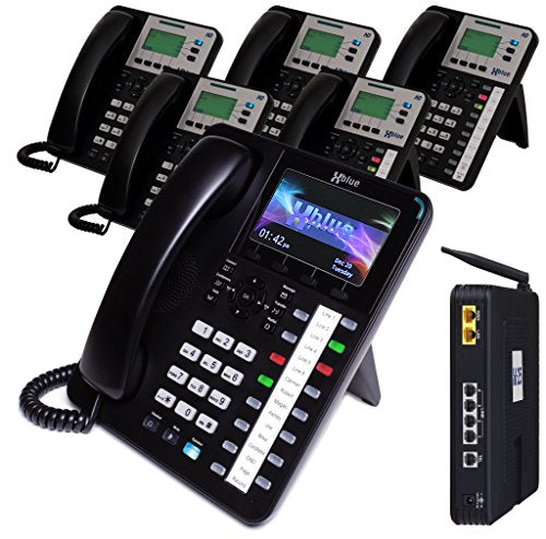XBLUE X25 System Bundle with (6) Phones Includes (1) X4040 Vivid Color Display IP Phone & (5) X3030 IP Phones (X254135)