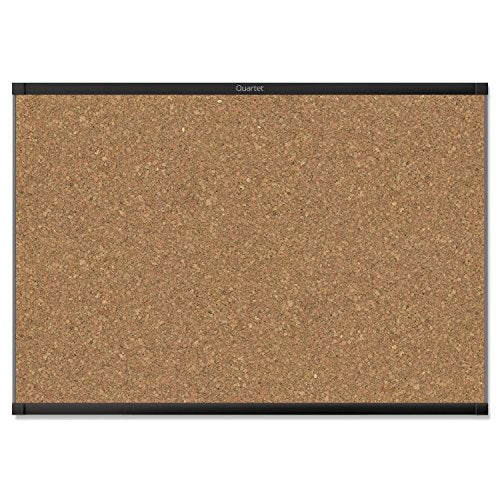 Quartet Prestige 2 Magnetic Cork Bulletin Board, 6' x 4', Black Finish Aluminum Frame (MC247BP2)