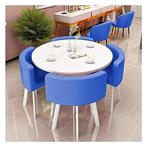 DioOnes Table Set with 1 Table and 4 PU Leather Chairs