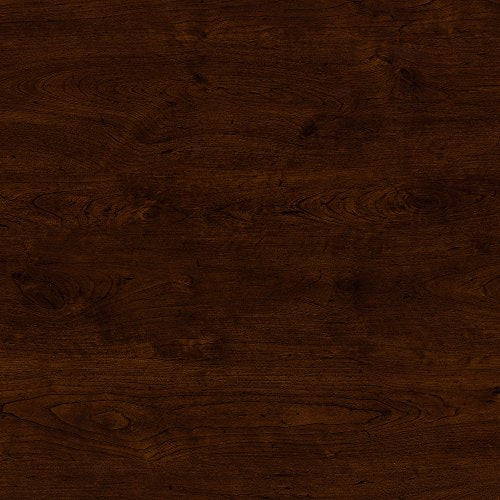 kathy ireland Home by Bush Furniture Ironworks 48W Writing Desk, 2 Drawer Mobile File Cabinet, 6 Cube Bookcase, and Lateral File Cabinet in Coastal Cherry