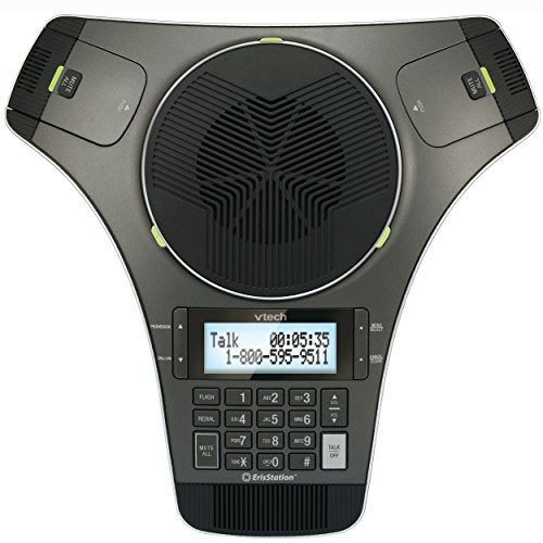 VTech VCS702 ErisStation DECT 6.0 Conference Phone with Two Wireless Mics using Orbitlink Wireless Technology
