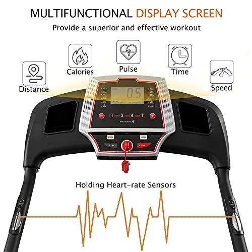 FYC Folding Treadmills for Home - 2.5HP Portable Foldable with Incline, Electric Treadmill for Running Walking Jogging Exercise with 12 Preset Programs, Indoor Workout Training Space Save Apartment