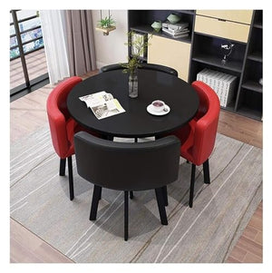 DioOnes Modern Table Set - Business & Leisure Round Dining Table with Chairs