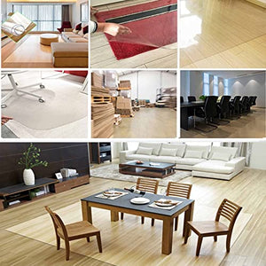 AWSAD Transparent Chair Mat for Hard Floors 220x320cm - Tile Protection Mat for Office & Home