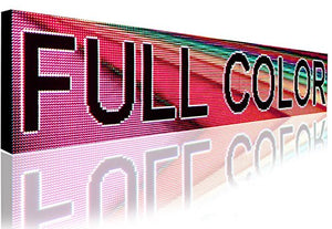 Digital Billboard 25" x 88" Open Shop Sign WiFi Connectivity Text Logo Full Color 10MM Pitch Programmable Led Board