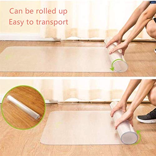 ALGFree Clear Transparent PVC Floor Mat for Office Chair - Carpet Protection, Thick Floor Cover - Personal & Professional Use