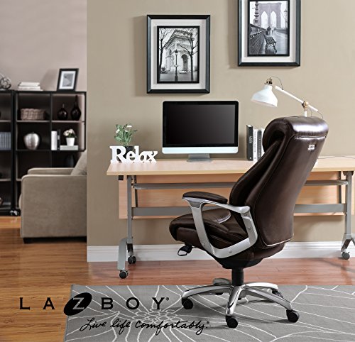 La-Z-Boy Cantania Executive Bonded Leather Office Chair - Coffee (Brown)