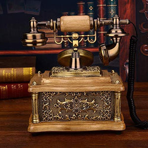 TEmkin Antique Carved Retro Telephone - European Villa Decor