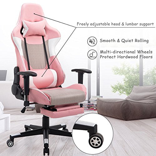 COLIBROX--Ergonomic Gaming Chair High Back Racing Office Chair w/Lumbar Support & Footrest. top gamer ergonomic gaming chair assembly. homall gaming chair website. top gamer chair amazon.
