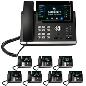 MM MISSION MACHINES Z-Cloud Phone System: Executive Pack - Auto Attendant, Voicemail, Cell & Remote Extensions, Call Recording, 3 Months Service (8 Phone Bundle)