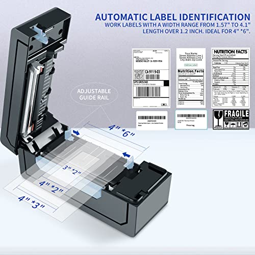 Shipping Label Printer - 150mm/s 4x6 Thermal Label Printer, Label Printer for Shipping Packages Small Business, Compatible with Shopify Ebay Amazon Etsy, Support Windows, Mac