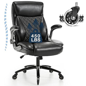 Blue Whale Ergonomic Office Chair with 3D Lumbar Support for Back Pain - Big and Tall Executive Desk Chair