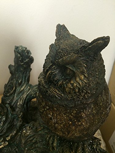 North American Large Mother Owl Baby Owl Tiffany Style Crackle Glass Glass Lamp, TL4224B