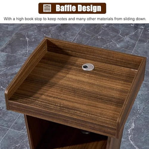 VducK Floor Standing Pulpit Lectern - Wood Grain Podium Stand