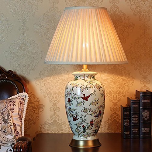 505 HZB Ceramic Desk Lamp, Living Room Study, Fashion Lamp, American Bedroom Bedside Lamp.