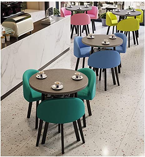SYLTER Office Conference Reception Table Set with Chairs - Small Spaces Kitchen Dining Set, Reception Desk & Chair Combo for Negotiation Room Hotel (Color)