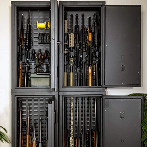 Secure It Gun Storage Agile Ultralight Gun Safe: Model 40 - Holds 6 Rifles and uses CradleGrid Tech, Stack on Agile Units, Heavy Duty Guns Safe with Keypad Control Safely Stores Guns, Easy Assembly