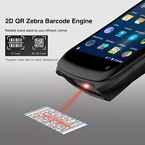 Android Rugged Terminal NFC MUNBYN Industiral Moblie PDA with 2D QR Zebra Barcode Scanner with 4G WiFi GPS BT Wireless Data Collector Support Loyverse POS Software, WMS