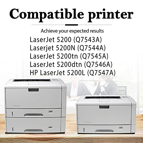 2 Pack Black High Yield Compatible 16A | Q7516A Toner Cartridge Replacement for HP 5200 5200N 5200tn 5200dtn 5200L Printer