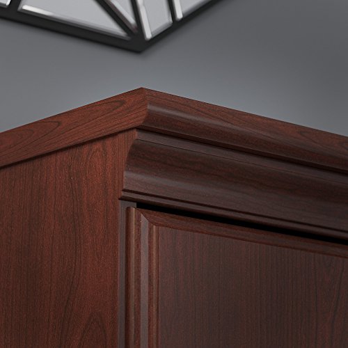 Bush Furniture Birmingham Lateral File Cabinet with Hutch in Harvest Cherry