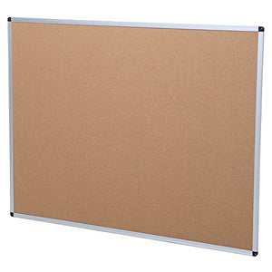 VIZ-PRO Cork Notice Board, 60 X 48 Inches, Silver Aluminium Frame