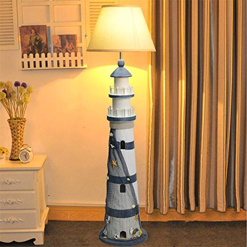Floor Lamps Mediterranean Simple Creative Children Bedroom Floor Lamp Room Nordic Sea Lighthouse Vertical Desk Lamp Floor Standing Lamp