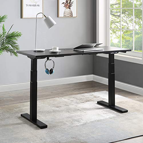 Mrs Bad Home Office Desk Workstation,59 x 23.6 x 9.2 inches,Electric Lift System Computer Desk,PC Desk,Desk for Gaming,Gaming Table (Black)