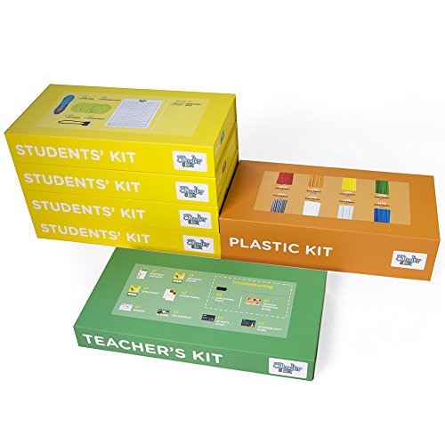 3Doodler EDU Start Learning Pack, Full Set (2019 Version), with X12 3D Printing Pen + X1200 Strands of Plastic Filament + Class Activity Plans