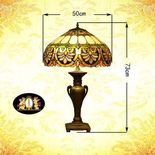 Tiffany Europaische retro style hand-painted stained glass table lamp