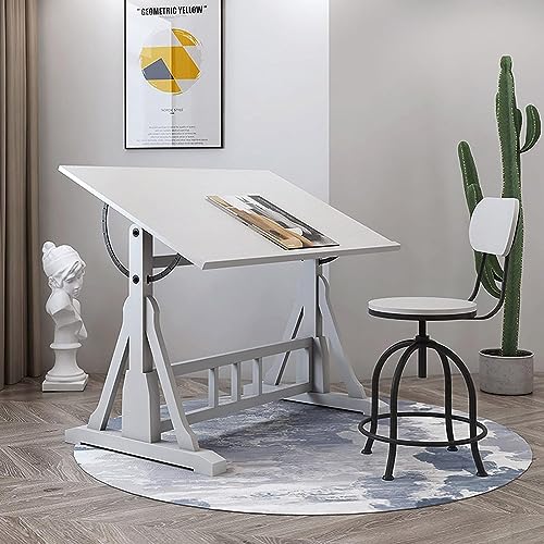 OGRAFF Drafting Tables Tiltable Craft Table with Large Edge Rib - Studio Desk for Writing and Artwork