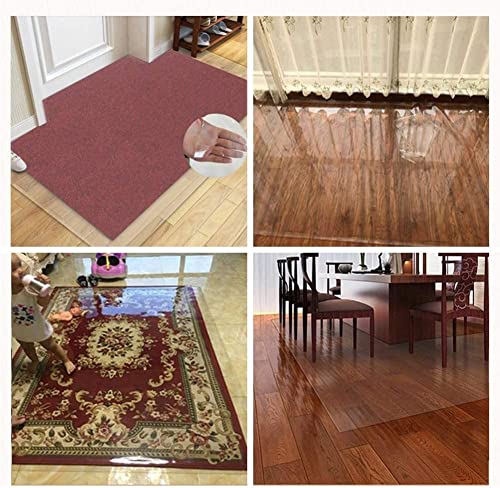 LOLILI Chair Mat, PVC Transparent Plastic Carpet for Hard Floor Protection - Non-Slip, Wearable, Soft Glass Mat (2mm, 140x200cm)