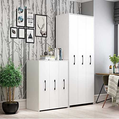 3 Tier Bookcase with Pulled Out Door Shelving Cabinet, Adjustable Shelf Height - 28 * 45 * 120cm