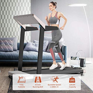 RegeMoudal Foldable Treadmills for Home, 3.25HP Portable Compact Treadmill, Under Desk Electric Treadmill Workout Running Machine, Walking/Jogging/Running Machine for Home, Office, Gym, Cardio