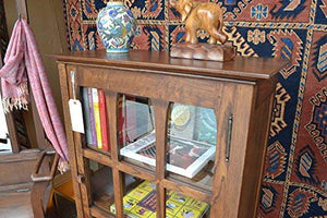 Crafters & Weavers Mission Oak Bookcase with Shelves