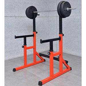 ZLGE Squat Rack standIndoor Adjustable Height Squat Rack, Sturdy Gym Fitness Rack/Stands Bench Press Rack/Barbell Rack, for Strength Training Equipment