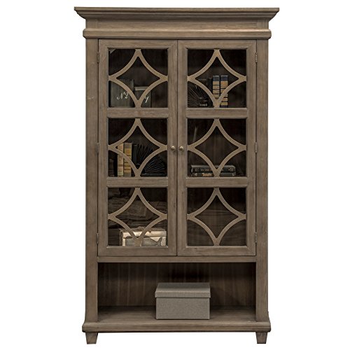 Martin Furniture IMCA4270 Glass Display Cabinet, Weathered Dove