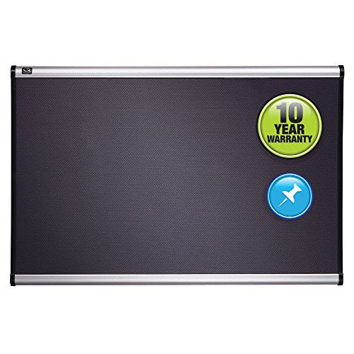 Quartet Bulletin Board, Fabric, 6' x 4', Prestige Diamond Mesh, Aluminum Frame (B447A)