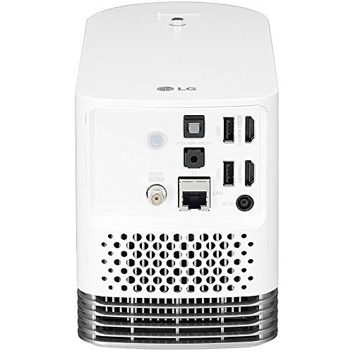 LG Laser Smart Home Theater Projector White (HF80JA) w/Bundle Includes, Projector Mount + 2x 6ft High Speed HDMI Cable + Transformer Tap USB w/ 6-Outlet Wall Adapter, 2 Ports + LCD/Lens Cleaning Pen