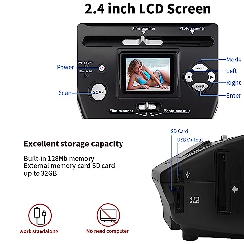 CENAP Digital Photo Film Scanner, 16 MP Slide Negative Scanner with 8.1 Mega Pixels Sensor