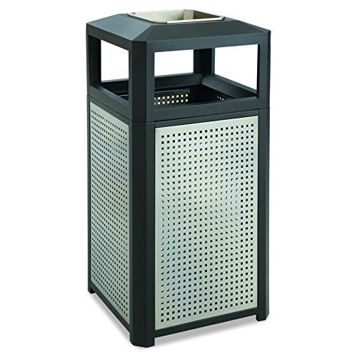 Safco 9933BL Trash Can, 15 Gallon, Black
