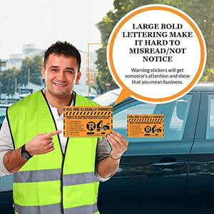 MESS Parking Violation Stickers Hard to Remove - 1000 Multi-Reason Tow Warnings No Parking Stickers - Bad Parking Stickers, Super Sticky Towing Tags for Parked Cars and Trucks - 8x5 in., Orange