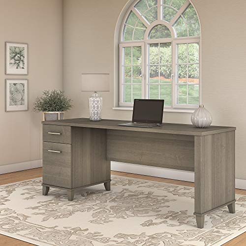 Bush Furniture Somerset 72W Computer Desk with Drawers | Ash Gray Home Office Table
