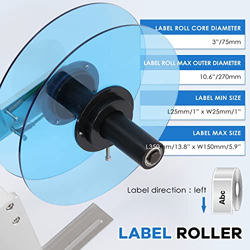 NEWTRY 2 in 1 Semi-Automatic Round Bottle Labeling Machine with Date Coding - 20-120mm Bottle Diameter