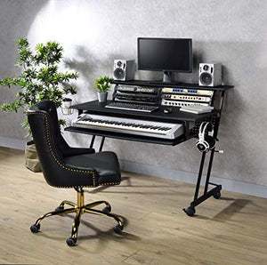 Acme Furniture Suitor Music Recording Studio Desk, Black