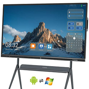 JYXOIHUB 75" Interactive 4K UHD Smart Whiteboard with Windows 10 & Android - Remote Collaboration Smart Board