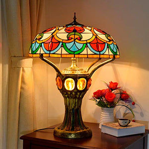 Xiaohu Tiffany Style Color Glass Table Lamp